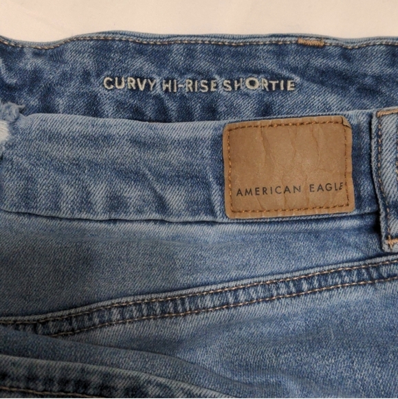 SOLD BUNDLE of 3 American Eagle Curvy Hi-Rise Shortie Shorts sz 14 - Picture 5 of 10